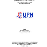 LAPORAN ASUHAN KEBIDANAN BERKELANJUTAN (CONTINUITY OF CARE) PADA NY. “A” DI PUSKESMAS JUA GAEK KABUPATEN SOLOK